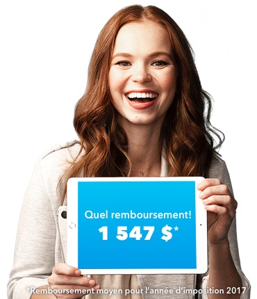 Quel remboursement! 1 547 $ (remboursement moyen pour l'année d'imposition 2017)
